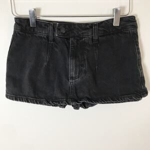 Free People We The Free Black Corduroy Shorts Button Fly Cotton Lyocell 25